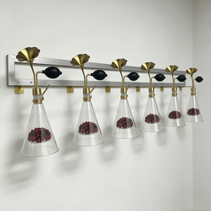 Dispositivo de Exhibición de Aromas de 80 ml, Botellas de Vidrio Transparente con Doble Capa de Latón para Perfume, Fragancia, Aceite Esencial y Café, con Logotipo Personalizado OEM - Product Image 3
