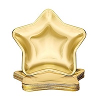 Assiettes en papier en forme d'étoile à cinq branches, jetables, épaisses, pour collations, décoration de table de fête de Noël, fournitures décoratives d'intérieur