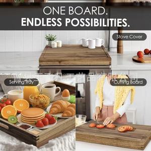 Rustic Craze Acacia <b>Wood</b> Cutting Board 84x61cm Double Sided Multifunctional Kitchen Chopping <b>Block</b> For Food Prep - Product Image 2