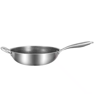 Utensilios de cocina <span class=keywords><strong>Wok</strong></span> de panal antiadherentes de acero inoxidable 410 de 32 y 34 cm para freír y cocinar para uso en la cocina - Product Image 6