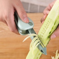 Éplucheur de cuisine simple et créatif 2026, multifonctionnel, pliable, à double lame, couteau à éplucher, râpe à carottes et concombres