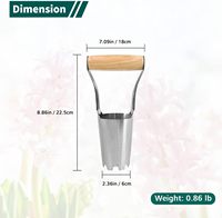 Jardinière Moderne Berry&Bird pour Bulbes, Profondeur de Plantation 4 Pouces, Acier Inoxydable, Poignée en Bois, Durable pour Tulipes, Narcisses et Dahlias
