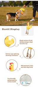 Yüksek kaliteli özel eğlenceli köpek oyuncak pamuk kordon peluş Squeaky Pet oyuncaklar interaktif Chew spor dayanıklı köpek oyuncak - Product Image 3