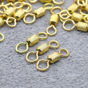 Yu Kui Gold Plated Snap <b>Swivel</b> Alloy Fishing Accessory For Mainline Assemblies Bulk - Product Image 1