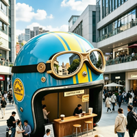 Escultura de Casco de Motocicleta Gigante Personalizada de Fibra de Vidrio, Instalación Artística para Exteriores, Decoración para Cafeterías y Plazas Comerciales