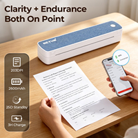 Imprimante thermique portable NETUM A4 pour factures de contrats et usage professionnel mobile, 203 DPI, connectée, en stock