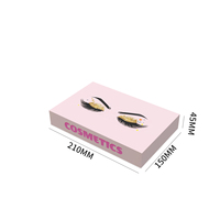Boîte cadeau de maquillage personnalisée et écologique avec faux cils, brillant à lèvres et fard à paupières, emballage imprimé quadricolore