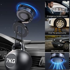 Nouveau support universel de téléphone de voiture de ventouse de Silicone 360 ° Rotation <span class=keywords><strong>pare</strong></span>-<span class=keywords><strong>brise</strong></span> magnétique tableau de bord de voiture cellule Mobile pour 16 Pro Max 15 14 - Product Image 4