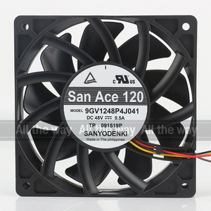<span class=keywords><strong>Sanyo</strong></span> 5V 12V 24V DC 48V 0.5A <span class=keywords><strong>AC</strong></span> EC 12025 120x120x25mm 12cm PWM điều khiển nhiệt độ máy tính công nghiệp 9gv1248p4j041 Quạt làm mát - Product Image 4