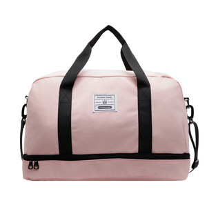 Sac de sport et de yoga grande capacité pour femmes, style coréen, avec séparation sec/humide, sac de voyage portable, sac de rangement pour bagages à main - Product Image 6