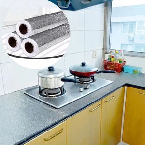 Cuisine résistant à l'huile autocollants étanches feuille d'aluminium cuisine cuisinière armoire auto-adhésif autocollant mural bricolage papier peint - Product Image 4