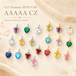 Labret <span class=keywords><strong>en</strong></span> Titane 16G à filetage externe, avec Zircon taille brillant <span class=keywords><strong>en</strong></span> forme de cœur serti griffe, tendance, pour <span class=keywords><strong>piercing</strong></span> corporel, pour enfants, mariages et fêtes - Product Image 1