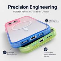 Coque de téléphone magnétique dégradée colorée en acrylique pour iPhone 17 16 Pro Max, antichoc, protection, nouveau design, vente en gros