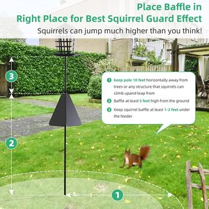 <span class=keywords><strong>Mangeoire</strong></span> à oiseaux en plastique robuste anti-escalade et anti-écureuil avec design oscillant et à large rebord pour jardin et cour arrière - En stock - Product Image 6