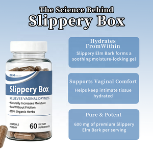 OEM Private Label Slippery <b>Box</b> Fast-Acting Slippery Elm Capsules for Feminine <b>Wellness</b> & Intimate Moisture Support - Product Image 4