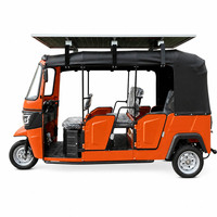 Tricycle électrique de luxe auto-rickshaw Keke Bajaj Chine à trois roues avec panneau solaire pour passagers