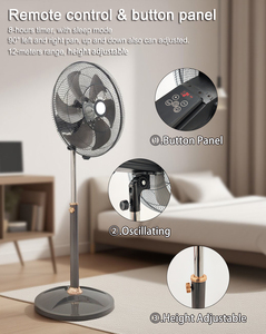 2025 thiết kế mới hiện đại BLDC động cơ đứng <span class=keywords><strong>Fan</strong></span> 10 tốc độ mạnh mẽ điều khiển từ xa điện dao động bệ <span class=keywords><strong>fan</strong></span> đối với trang chủ - Product Image 3