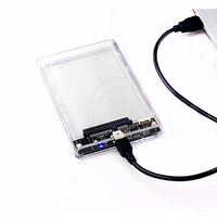 AOTECH 2.5'' USB3.0 SATA HDD&SSD Enclosure Casing Transparan ABS Kecepatan Transfer 5Gbps untuk HDD/SSD 6TB Penggunaan Komputer Garansi 1 Tahun