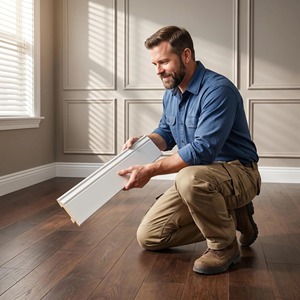 Plinthe <span class=keywords><strong>en</strong></span> <span class=keywords><strong>bois</strong></span> massif multicouche <span class=keywords><strong>en</strong></span> gros - Plinthe imperméable recouverte de PVC pour la décoration intérieure de luxe - Product Image 5