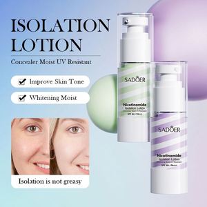 Base de maquillage isolante à la nicotinamide OEM SADOER, blanchissante, imperméable, cosmétiques professionnels, crème de base de maquillage pour la peau - Product Image 2