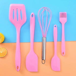 Color Silicone <strong>Baking</strong> 5-piece Kitchenware <strong>Set</strong>, Oil <strong>Scraper</strong> Oil Brush Spatula Egg Beater Heat-resistant <strong>Baking</strong> <strong>Tool</strong> <strong>Sets</strong> - Product Image 4