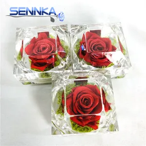 Wholesale High Quality Preserved Everlasting Ring Box Preserved Rose For Wedding