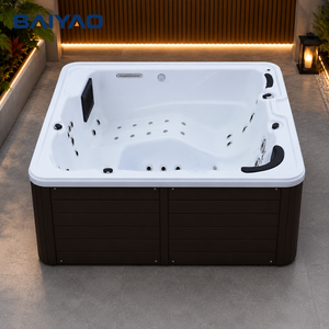 Baignoire de spa extérieure Whirlpool Yacuzzi, spas pour jardin Jakuzzi 6 personnes avec système Balboa - Product Image 6