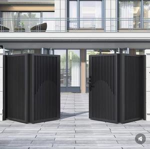 Porte battante en aluminium au design moderne, avec charnière française, pour entrée principale, sécurité, antivol, diverses spécifications - Product Image 4