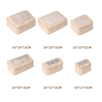 Sacs de compression pour voyage, organisateurs de bagages légers, cubes de rangement à double fermeture éclair pour valises et bagages cabine