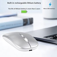 Venta al por mayor Bluetooth inalambrico tipo-c ratón Bluetooth para celular ratón recargable modo dual ratón de carga inalámbrica