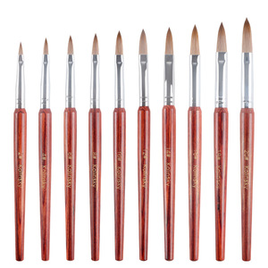 Venta al por mayor de pincel de pelo de visón Nail Art Crystal Pen palo de <span class=keywords><strong>caoba</strong></span> barato Kolinsky Mink Hair acrílico Nail Brush - Product Image 2