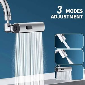 Extension de robinet cascade à rotation 360° à trois niveaux, dispositif anti-éclaboussures universel pour légumes et articles ménagers divers - Product Image 3