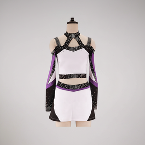2025 uniformes de animadora personalizados para niños, conjunto de diamantes de imitación, trajes de porristas personalizados para jóvenes artistas - Product Image 2