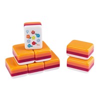 Jeu de Mahjong américain en acrylique, ensemble complet de 166 tuiles, jeu de table portable pour les fêtes de famille, les voyages et les divertissements en intérieur, vente en gros