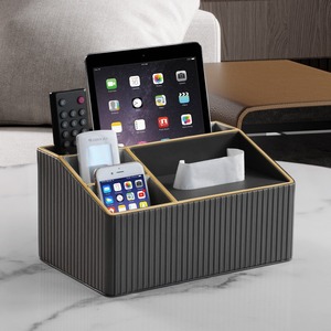Office Organizer Storage Box Rectangular Multi Functional Desktop Tissue <b>Holder</b> Remote <b>Control</b> Stand Living Room Decorative Box - Product Image 1