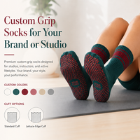 Chaussettes de yoga et de Pilates antidérapantes pour femmes, mi-mollet, pour sports d'intérieur, fitness, avec grip, respirantes, personnalisables avec logo