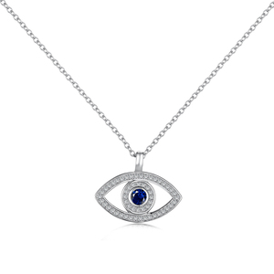 COAI Collana Argento 925 Con Ciondolo Occhio Turco In Onice E Turchese – Portafortuna