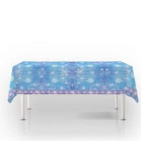 Nappe jetable en plastique à motifs Flocon de neige d'hiver, Poisson, Bus scolaire, Animaux de la jungle, pour la décoration de fêtes d'anniversaire d'enfants et de fêtes à thème