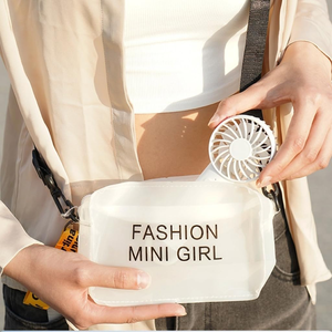 Portable <b>Mini</b> <b>USB</b> Rechargeable Handheld <b>Fan</b> Foldable Desktop Stand for Household and Outdoor with Light - Product Image 6