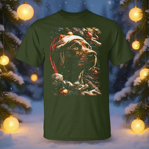Camiseta Navideña Festiva de Invierno para Perro Labrador Retriever con Gorro de Santa - Product Image 3