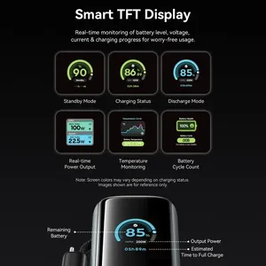 <span class=keywords><strong>Batterie</strong></span> <span class=keywords><strong>externe</strong></span> portable VENTION TFT Display Power Bank 200W <span class=keywords><strong>27000mAh</strong></span> en PC, charge rapide universelle PD3.1 - Product Image 2