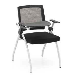 Writing tablet lecture mesh commericial office training chair training study chair with writing conference room chairs