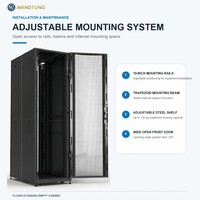 Baie de serveur 42U avec 180 unités °   Armoire serveur à porte entièrement ouverte, rails réglables et étagère de 150 kg pour systèmes d'imagerie hospitalière