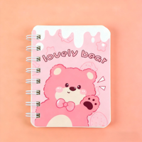 Carnet à spirale mignon pour fille, format B5, couverture en PP de haute qualité, portable, 80 feuilles, cadeau pour étudiant, journal de poche
