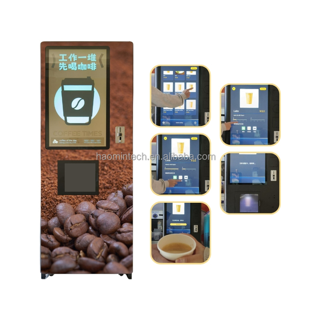 Payment Instant Portable Acceptor Card Standing Automatic Making Coffe Operated Sell Outdoor Vending Machine for Coffee