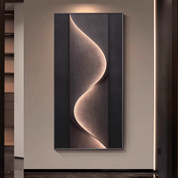 Peinture Murale LED en Porcelaine Cristalline Abstraite de Luxe, Style Géométrique 3D Moderne et Simple, Idéale pour Porche et Salon (Vente en Gros)