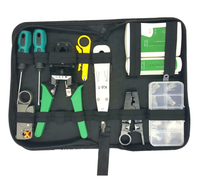 Ensemble d'outils manuels de test de câbles, coupe-sertissage, dénudeur de câbles, Kit d'outils réseau Lan RJ45/12/11, 14 pièces