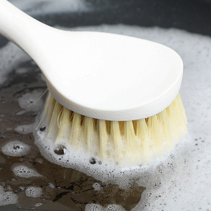 Beech Wood Pot Scrubber <b>Round</b> Multi Purpose Cleaning <b>Brush</b> For Kitchen Dishes Stovetop - Product Image 3