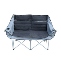 Prix usine 16*0.8mm Tube en acier pliant Double chaise et Double chaise pliante de camping et chaise de camping pliante pour amoureux