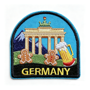 Patch brodé allemand thermocollant, forme irrégulière, en tissu tissé, décoration, cadeau - Product Image 1